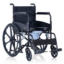 Power coated commode wheel chair